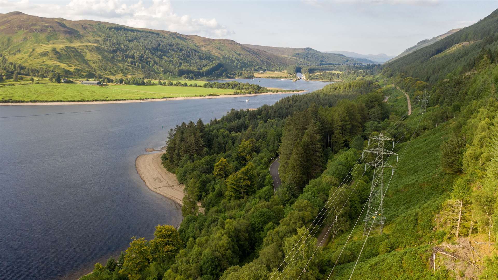 Overhead power distribution lines. Picture: SSEN