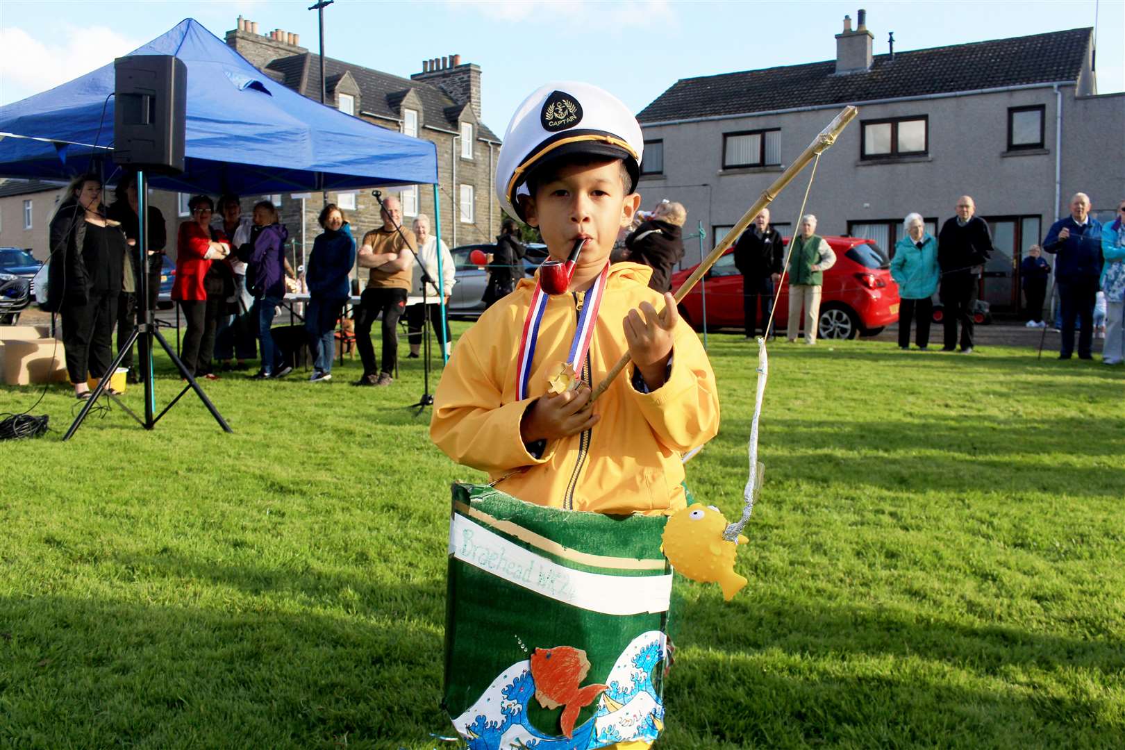 All at sea: Ryan Budge was a winner in his fisherman’s outfit. Picture: Alan Hendry