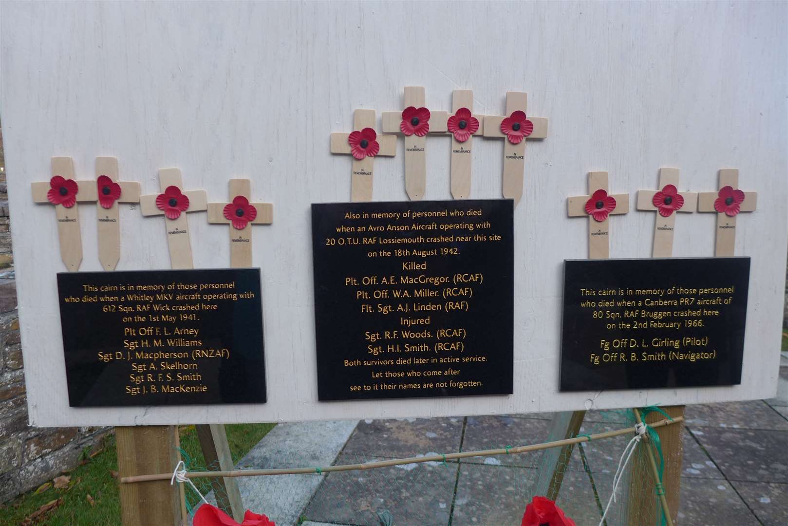 The specially commissioned plaques on display at Berriedale on Sunday. Picture: Willie Mackay