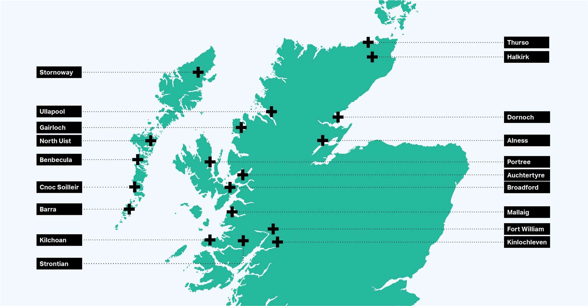 The campuses and learning centres of the three colleges. Picture: STAND