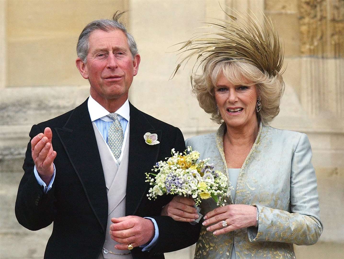 Charles and Camilla on their wedding day (Stefan Rosseau/PA)