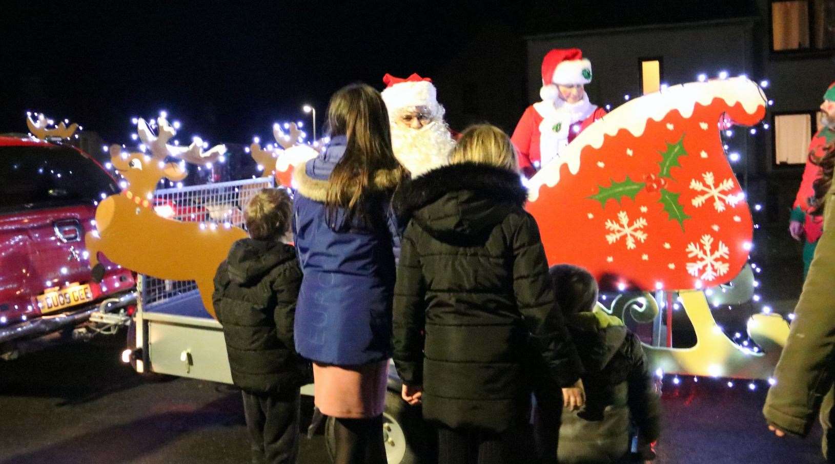 Children queue up to meet Santa. Picture: Ruthie Nicholls