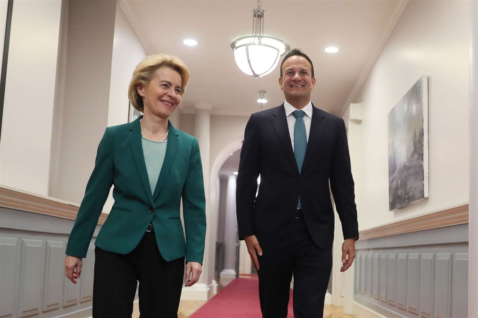 European Commission President Ursula von der Leyen and Taoiseach Leo Varadkar have spoken about the UK Government’s deal with the DUP (Brian Lawless/PA)