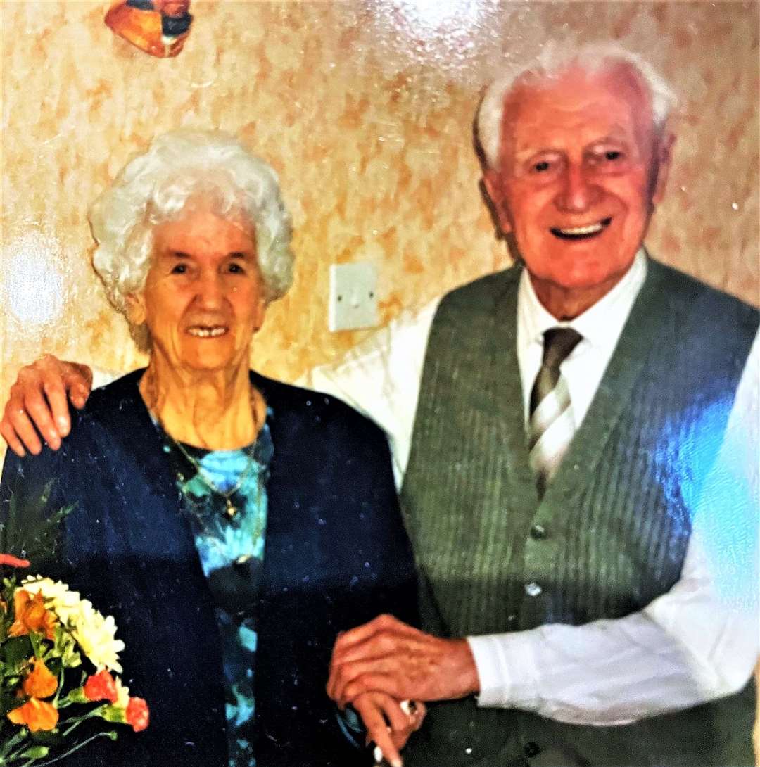 Bill Johns with his wife Ellen who was known locally as Nellie.