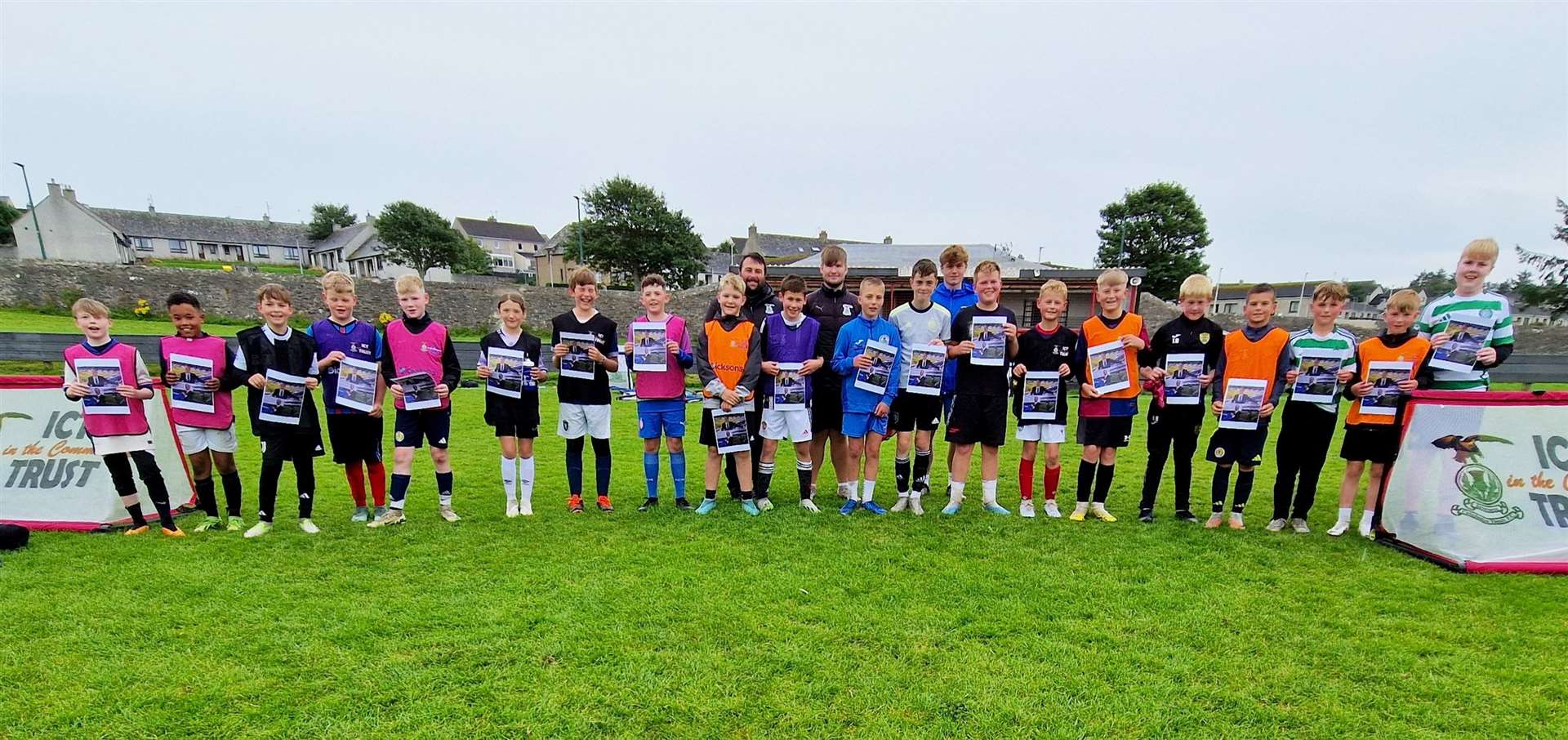 The older age group at the Caley Thistle training day hosted by AG Coaching, with Lewis Maclean, Craig Shand and Sam Reid.