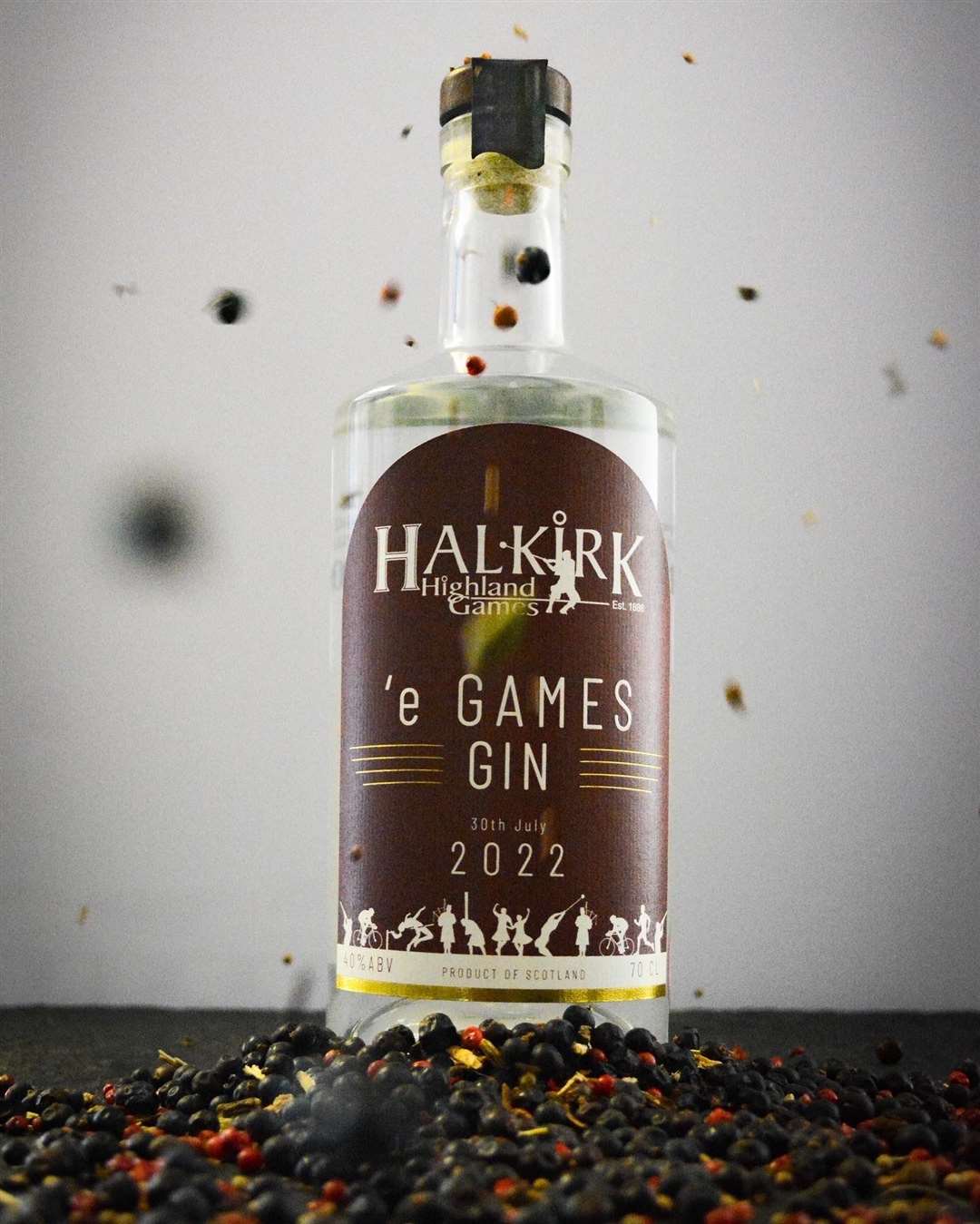 There are 300 individually numbered bottles of ’e Games Gin resulting from a partnership between North Point Distillery and Halkirk Highland Games.