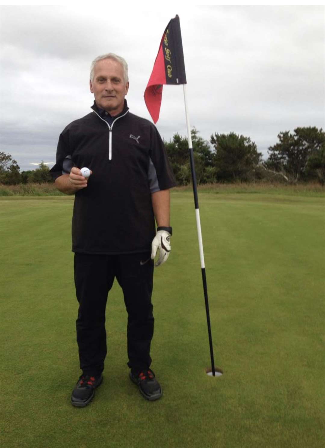 Ian Macdonald holed his 6-iron tee shot during round seven of Thurso Golf Club's Summer League.