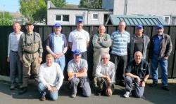 The anglers taking part were (standing, from left): Jan Hughes, Toby Bracey, Barry Robertson, Kevin Robertson, John Briskham, Bobby Irvine, Billy Reid and Al Jamieson along with (kneeling, from left) Alex Donald, Mark Sandison, Bill Robertson and Tony Cha