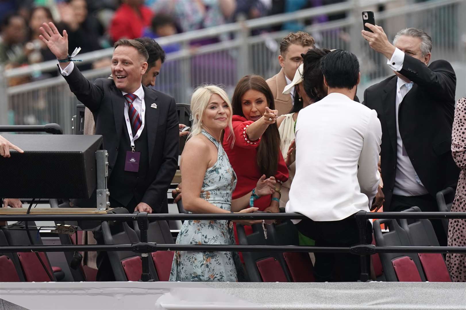 Holly Willoughby praised the Queen as an ‘iconic lady’ as she travelled in the 2010s bus (Aaron Chown/PA)