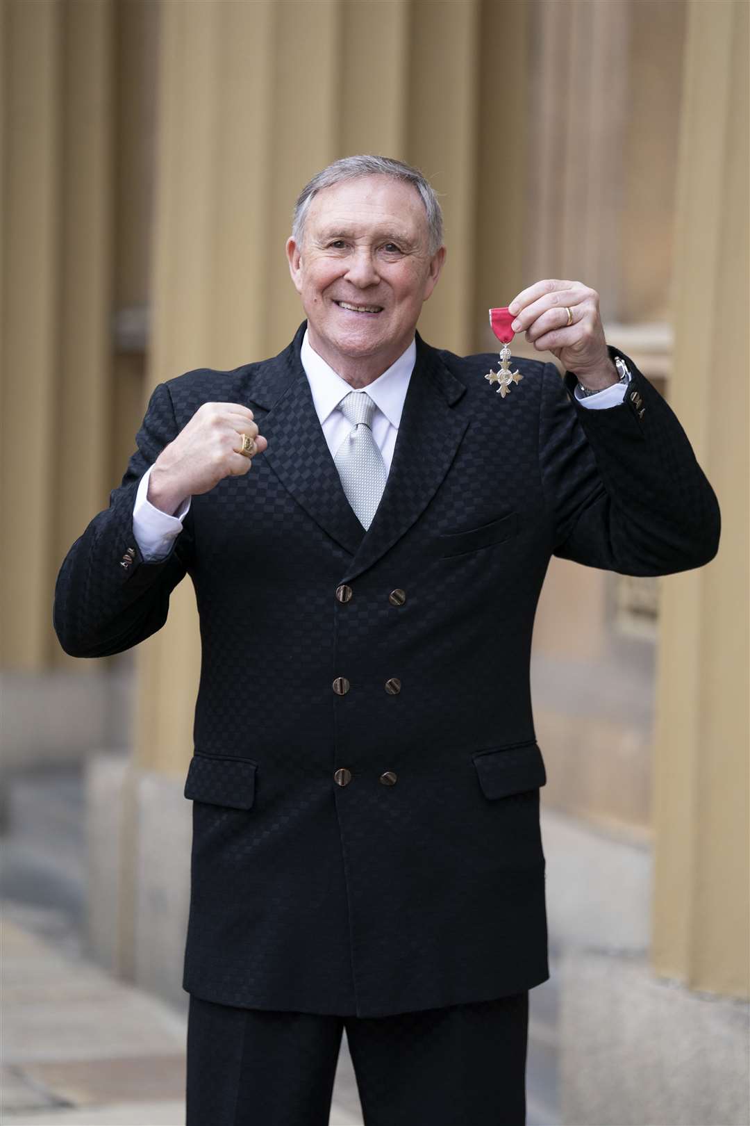 John H Stracey was also made an MBE at the ceremony (Kirsty O’Connor/PA)