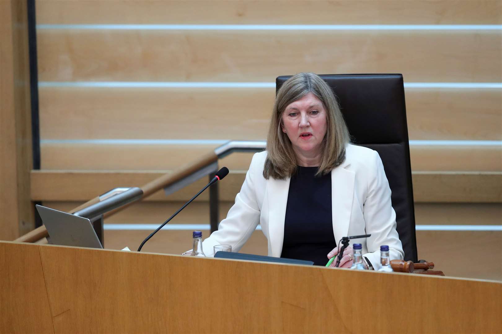 Presiding Officer Alison Johnstone delayed the budget statement while the leak was investigated (PA)
