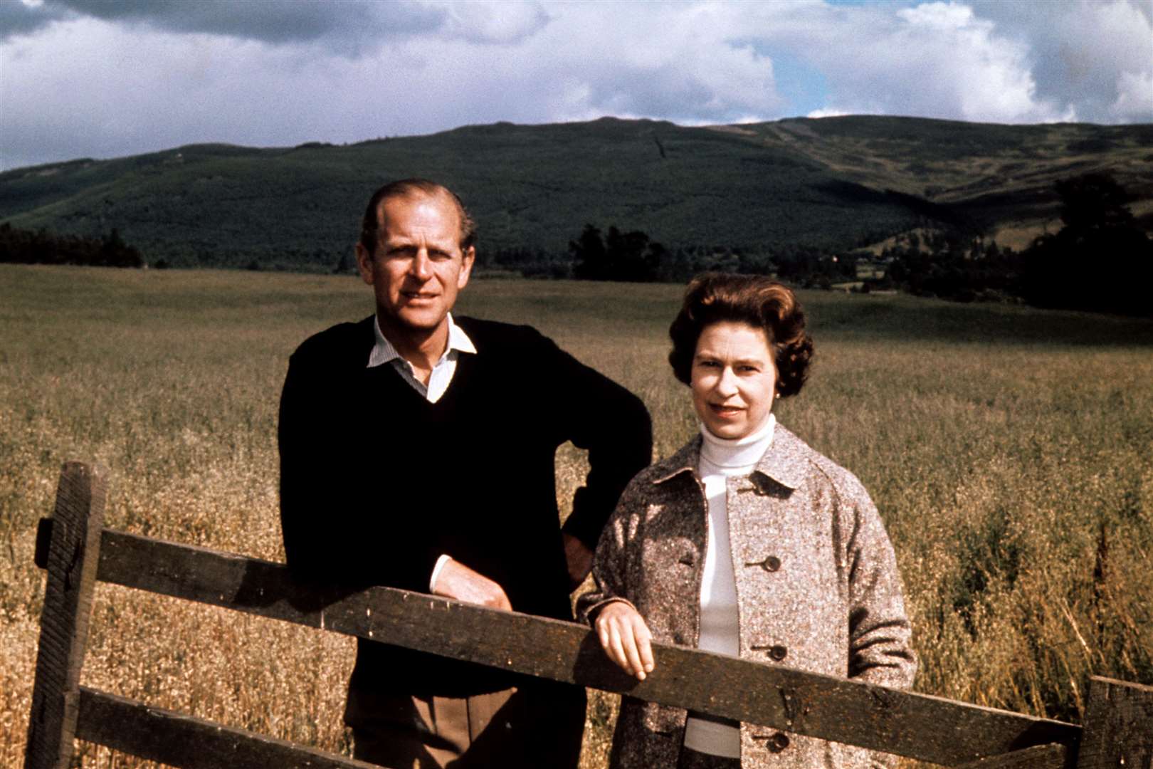 The Queen and Philip pictured at Balmoral in 1972 (PA)