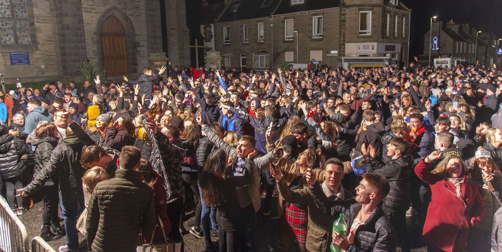 Party time in Thurso town centre to celebrate the arrival of 2019. Picture: Ann-Marie Jones / Northern Studios