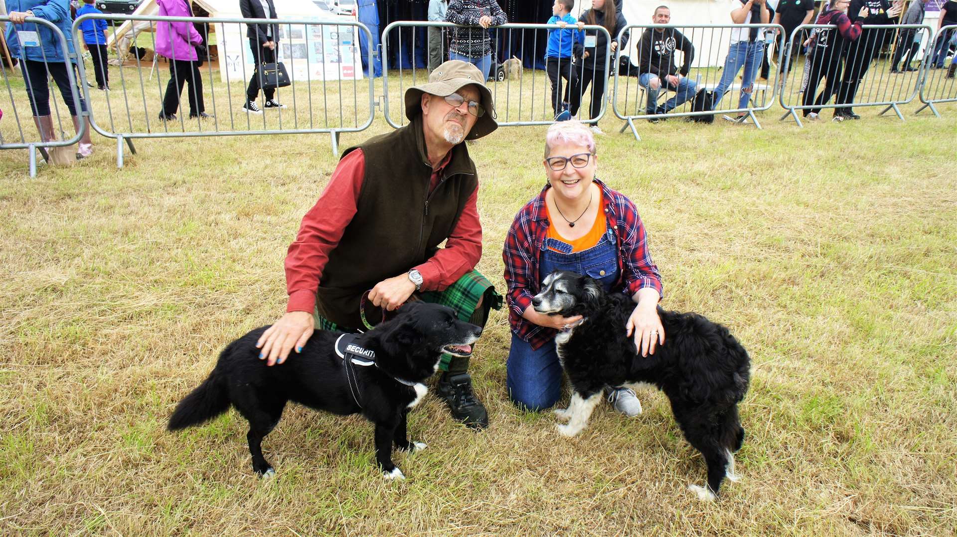 Peter and Carole Darmady with their dogs Sammy and Cleo. Picture: DGS