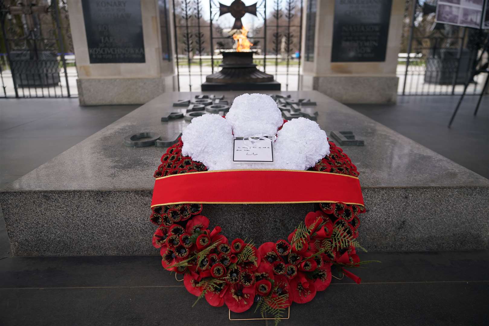 The wreath laid by the Prince of Wales (Yui Mok/PA)