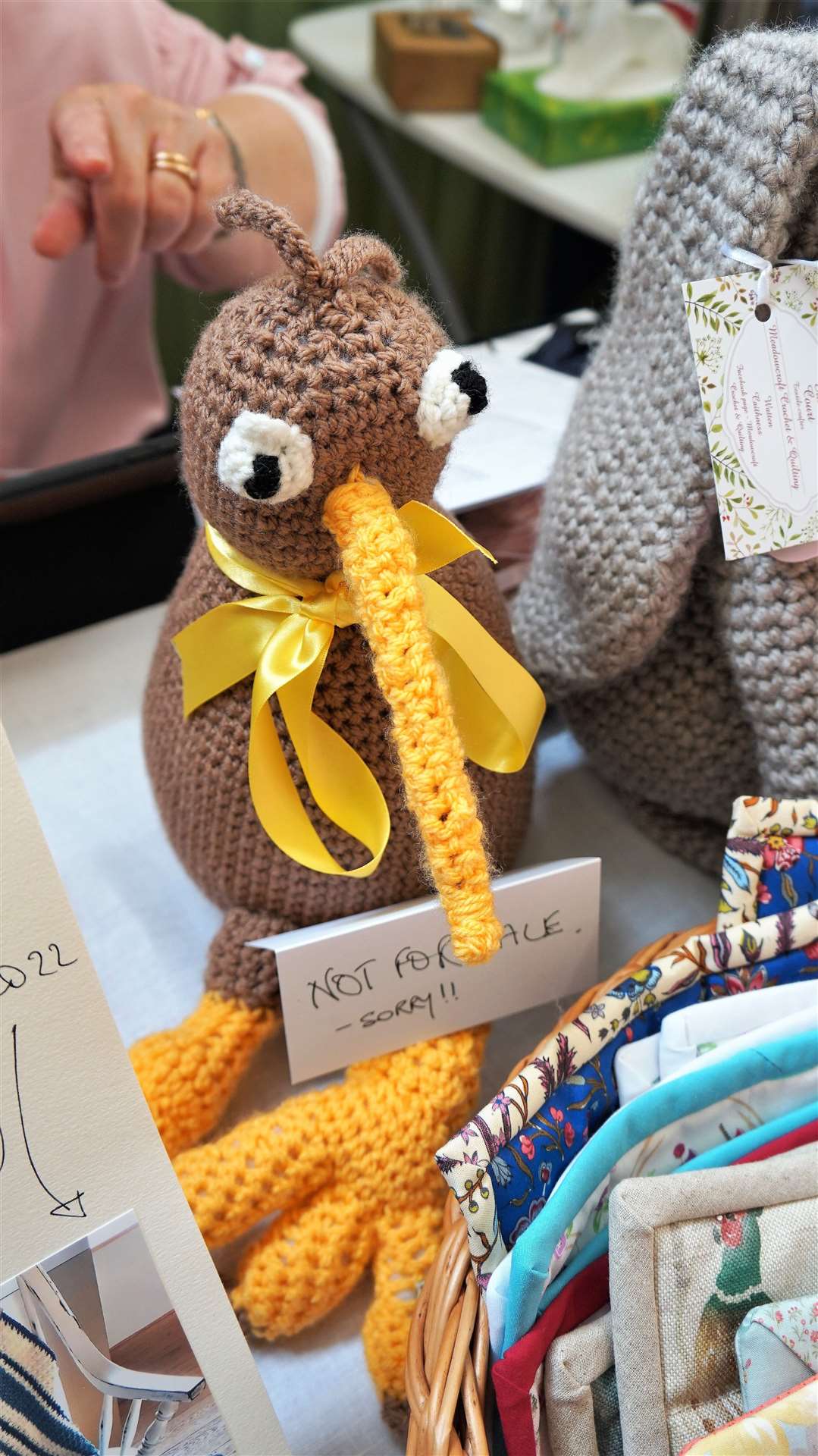 This lovely crocheted kiwi called Kojak by Meadowcroft Crochet and Quilting was unfortunately not for sale.