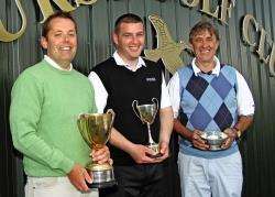 Winners in Thurso Golf Club’s championships were (from left): Alan Coghill, who took the handicap prize, scratch winner Dougie Thorburn and Lenny Murray, who topped the seniors’ section. Photo: www.jamesgunn.co.uk