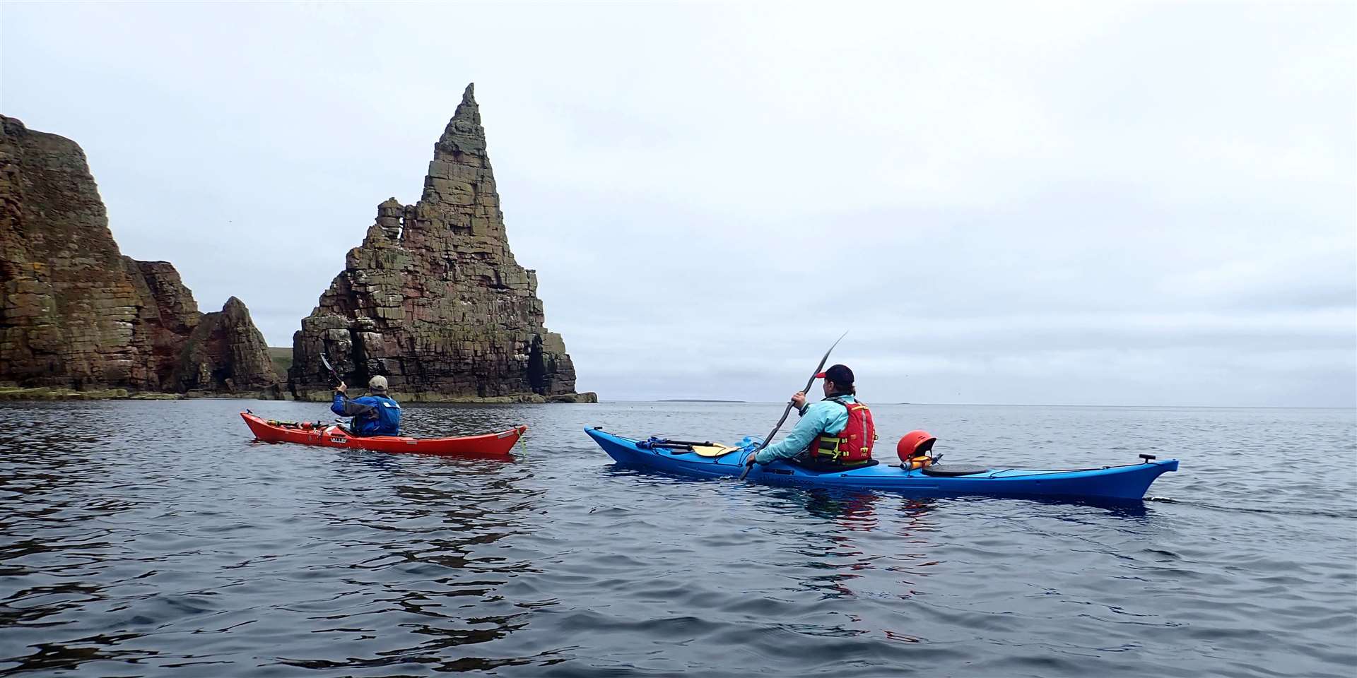 Explore around the stacks at Duncansby.  Photo: Ken Nicol/Pentland Canoe Club