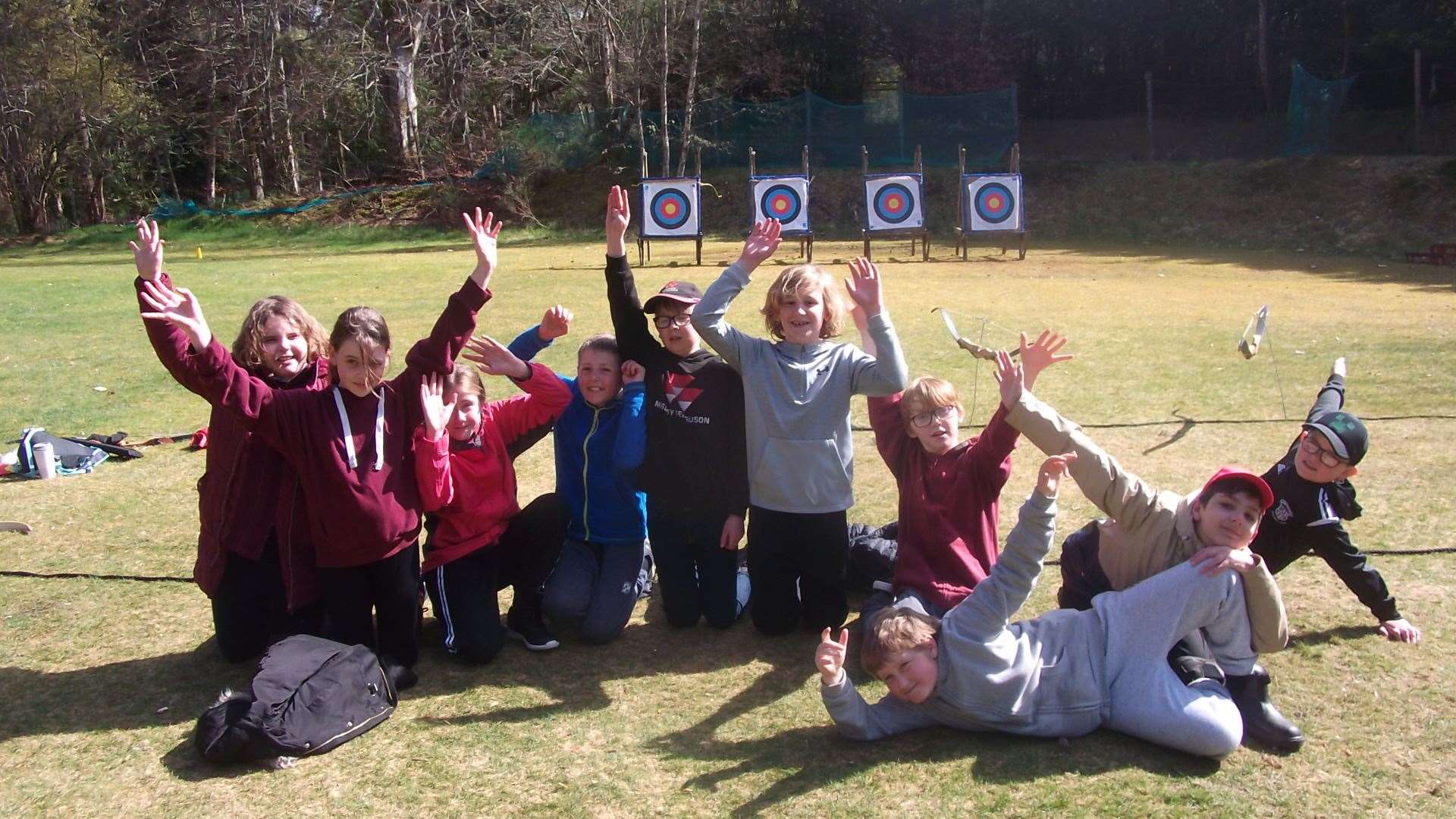 On target for archery practice.