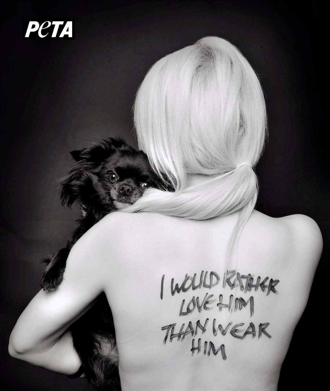 Natalie Oag modelled for this Peta anti-fur poster.