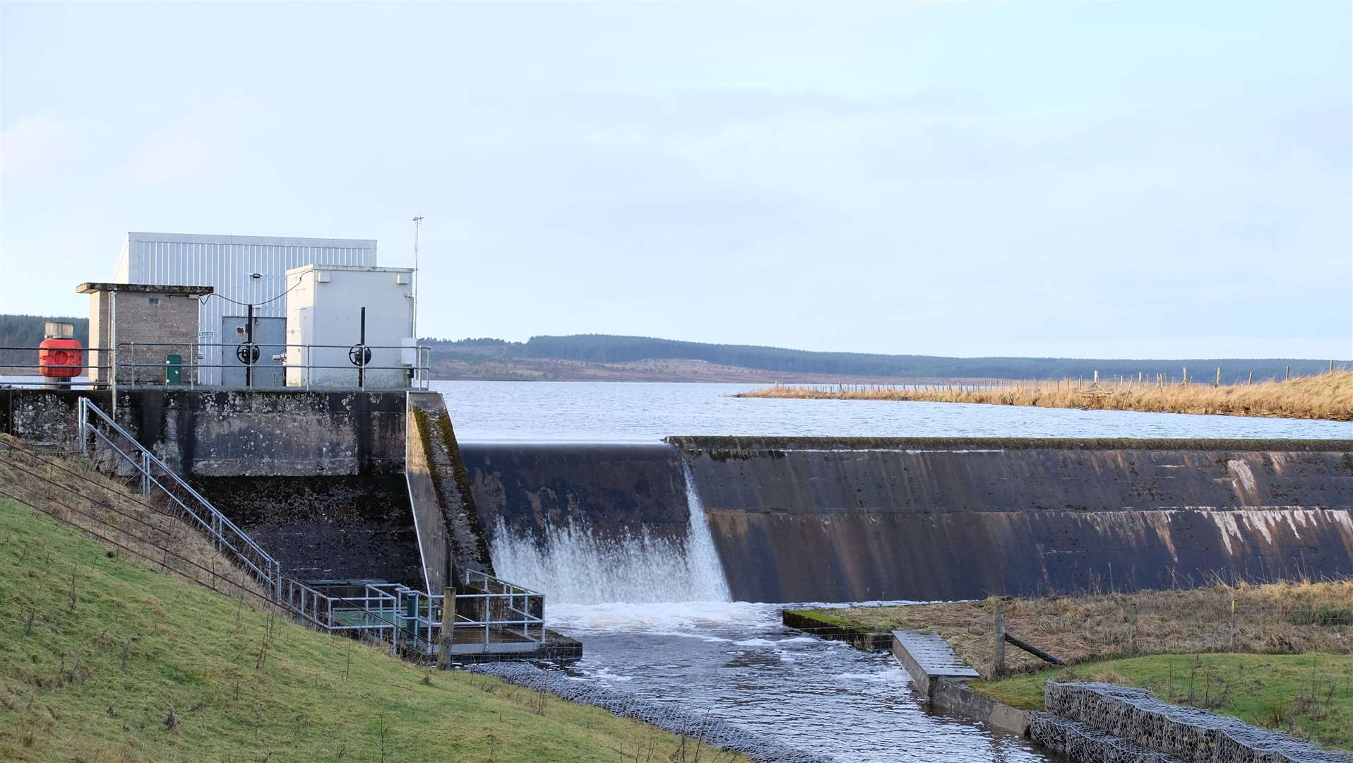 Ian Cameron sent this image of Achavarn Dam, Loch Calder, on Christmas Day.