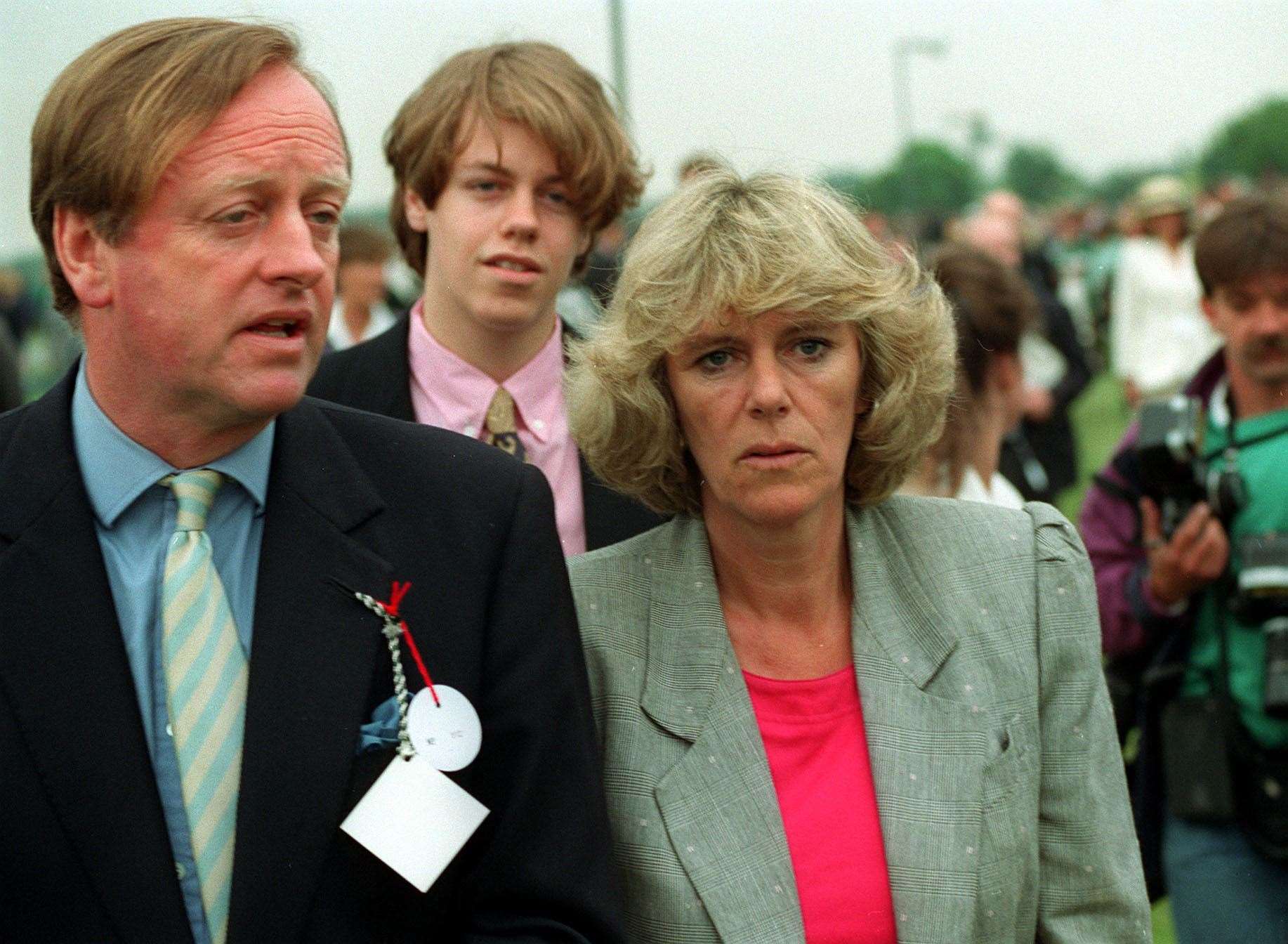 Andrew and Camilla Parker Bowles with their son Tom (PA)