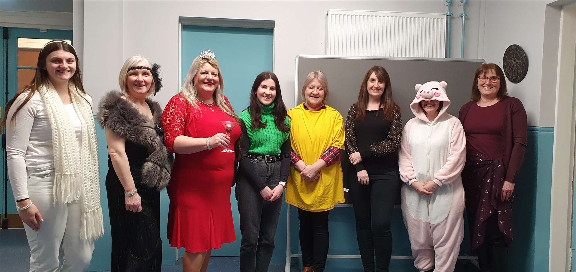 Staff dressed up for the Cluedo game at the World Book Day event at Halkirk Primary School.