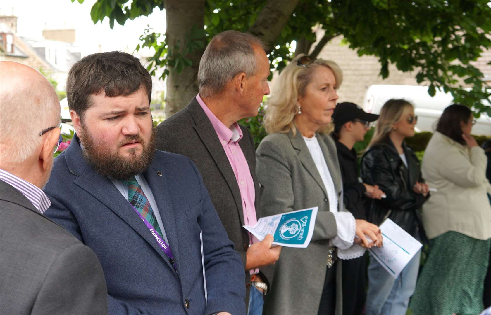 Struan Mackie and some of the other charity trustees at the event. Picture: DGS