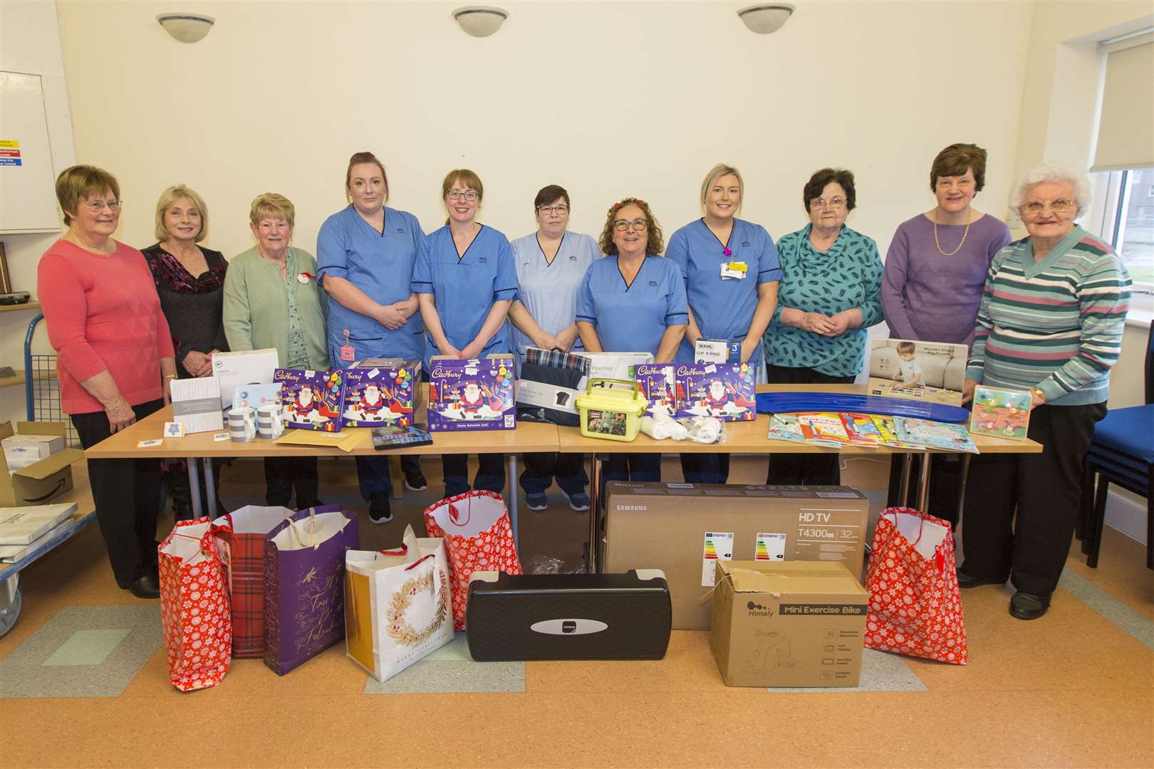 The handover of gifts to Caithness General Hospital. Picture: Robert MacDonald/Northern Studios