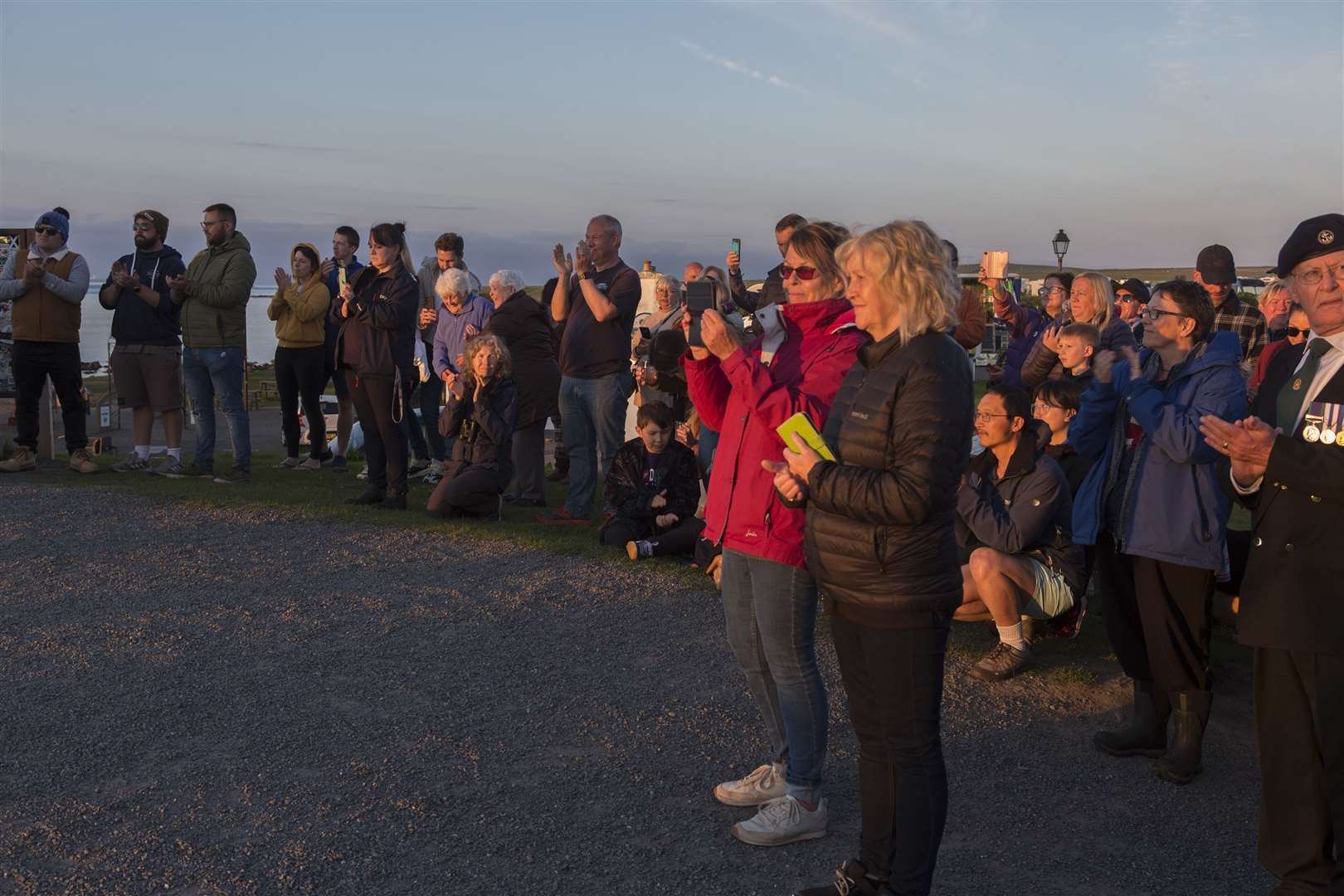 A large crowd gathered at John O'Groats for the lighting of the jubilee beacon. Picture: Robert MacDonald / Northern Studios