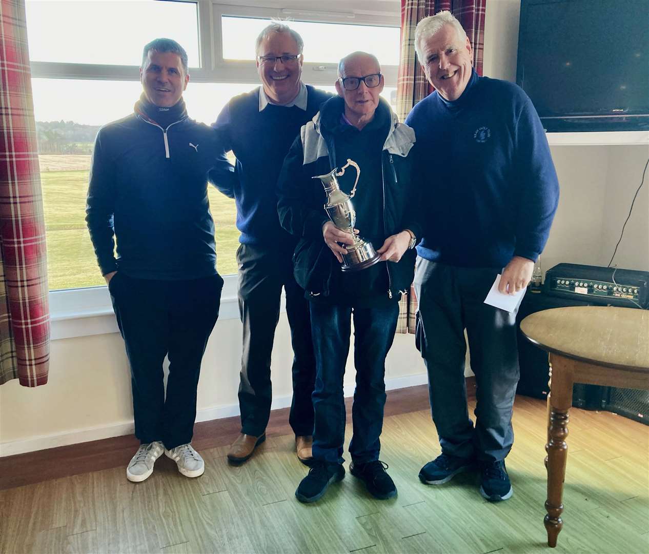 The winning team from the Ronnie Campbell Open – (from left) Colin Munro, David A Craig, Kenny Farmer Jnr and Alex Anderson.