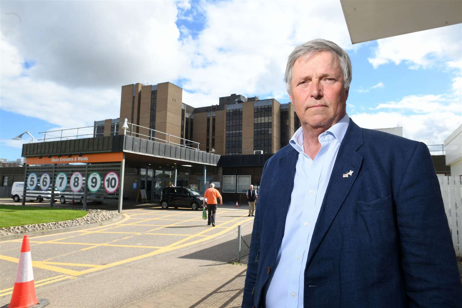 MSP Edward Mountain outside Raigmore Hospital. Picture: James Mackenzie.