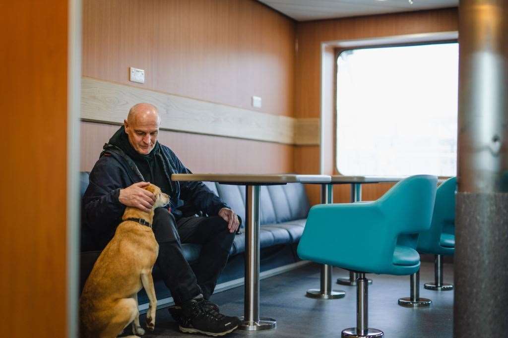 NorthLink now offers access to an indoor dog lounge on the Hamnavoe. Picture: Jonathon Bulter