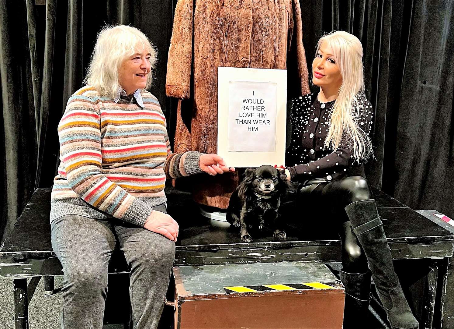 Christina Doake, left, with Natalie Oag and her faithful companion Louis the chihuahua. Picture: Pete Jenkins