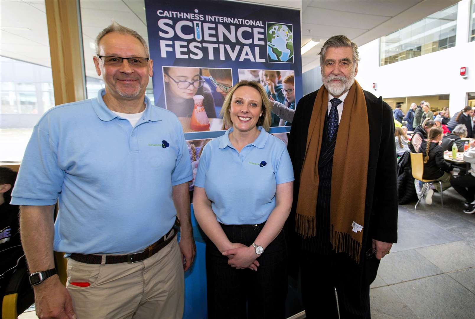 From left, Caithness International Science Festival chairman Professor Iain Baikie,coordinator Nicola Macleod and patron Lord Thurso. Photo: Robert MacDonald/Northern Studios