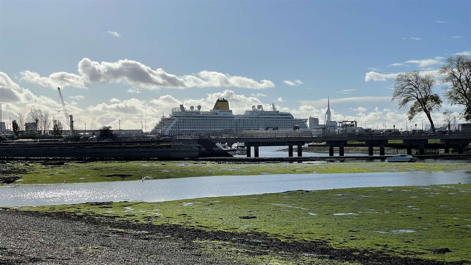 Saga Cruises’ Spirit of Discovery alongside at Portsmouth International Port on Tuesday (Ben Mitchell/PA)