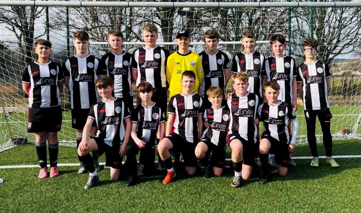 Caithness United under-14s who took on their Alness United counterparts at Dalmore Park.