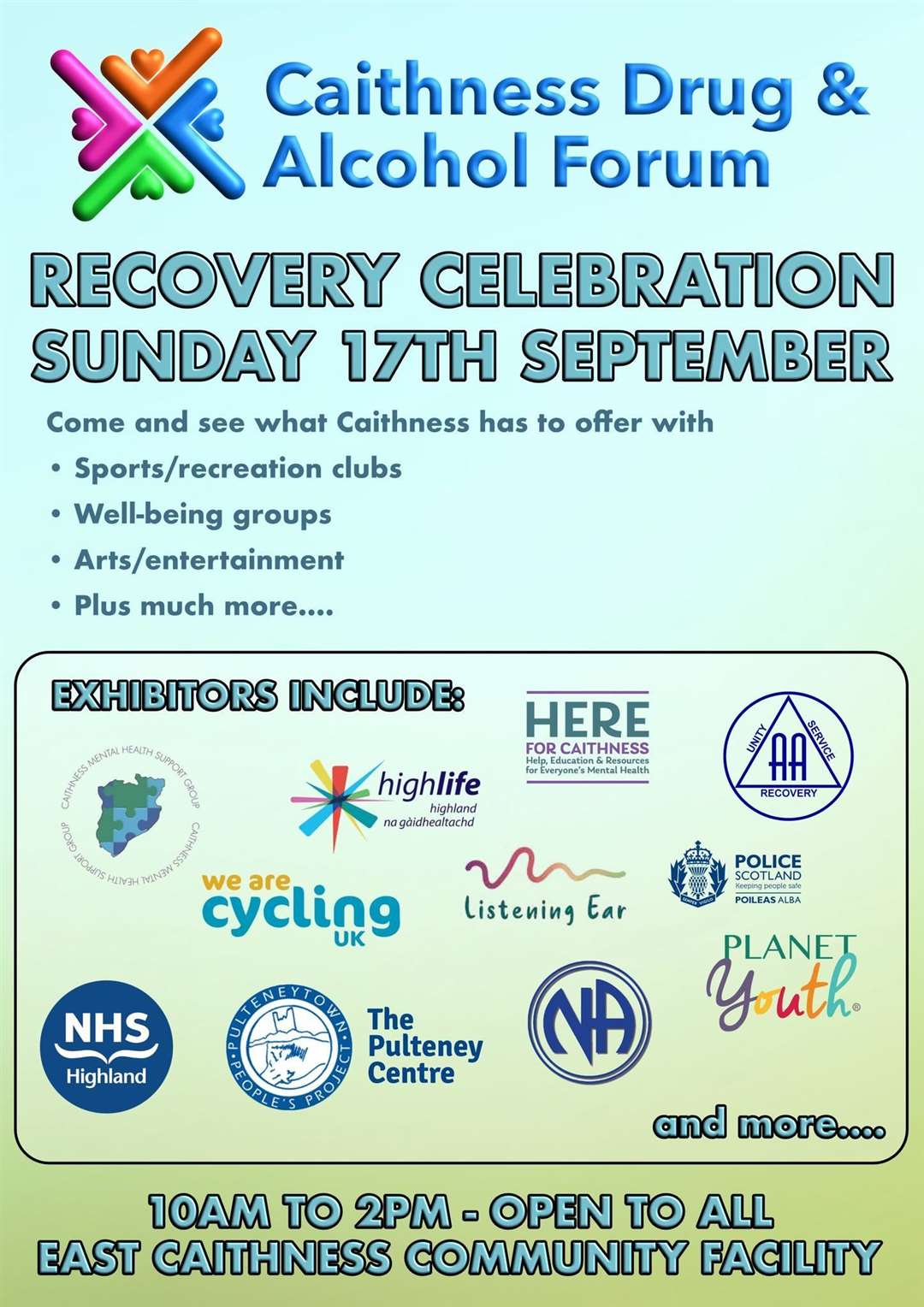 Recovery event poster