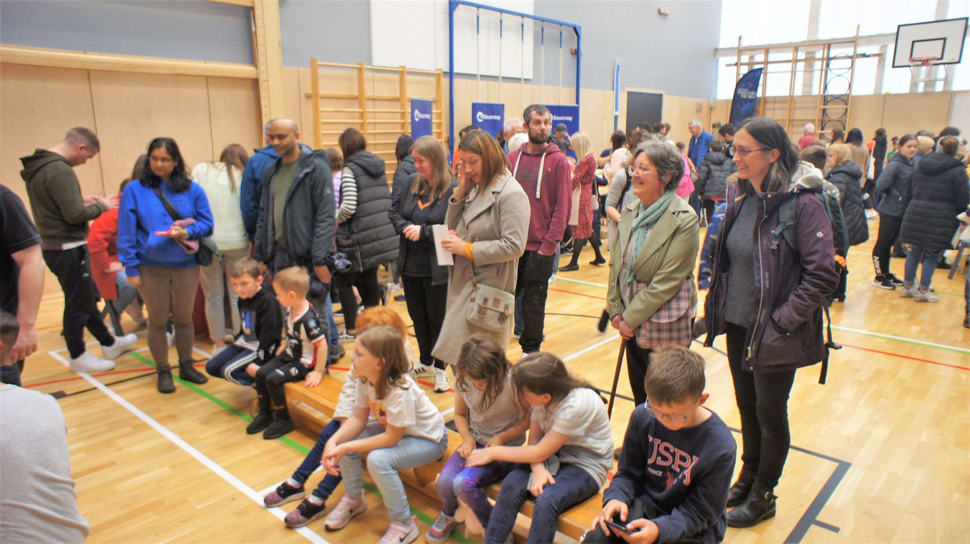Children and parents enjoy a virtual reality event hosted by Norscot. Picture: DGS