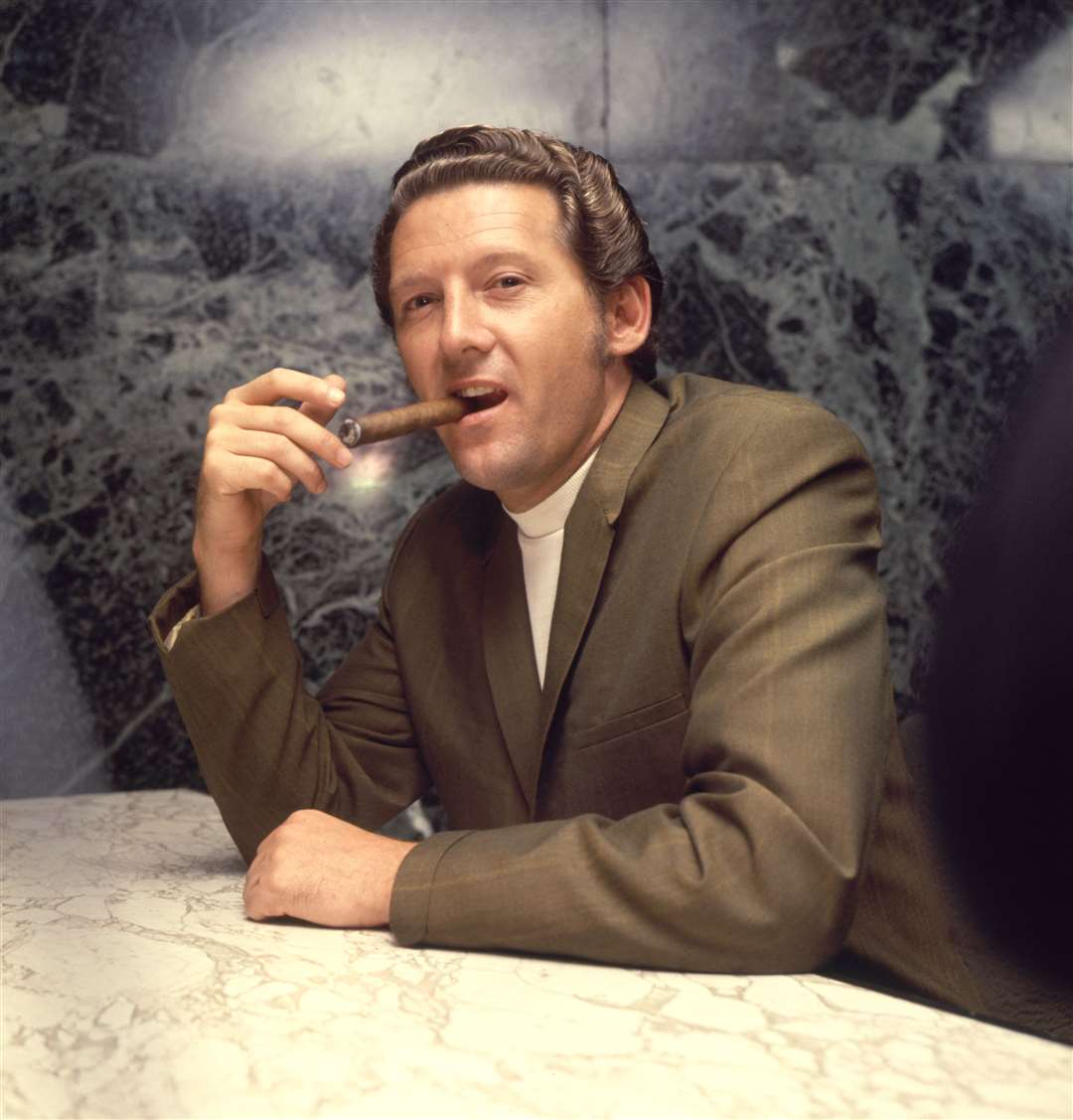 Jerry Lee Lewis at a press reception at the Mayfair Hotel, London (PA)