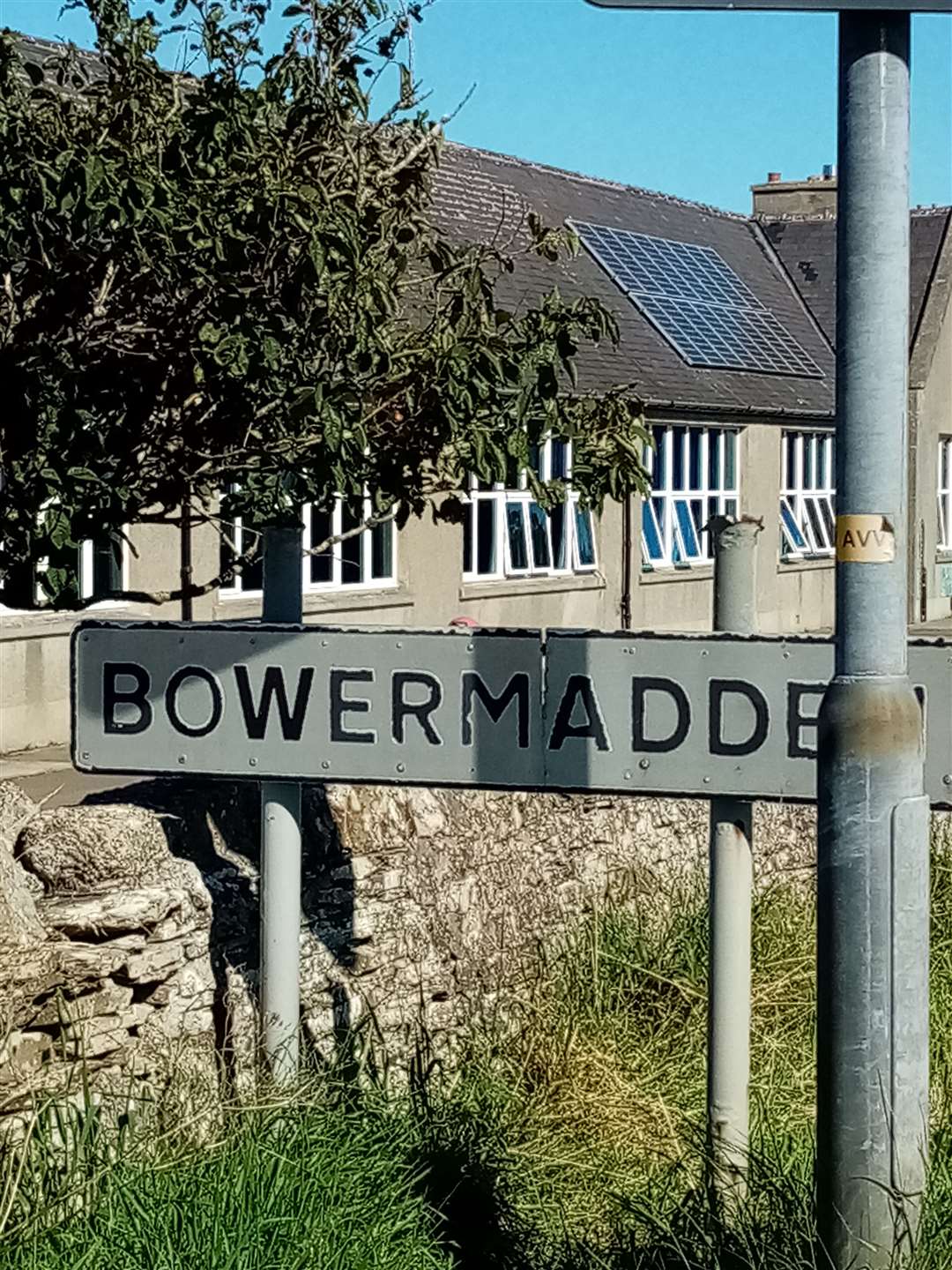 The Bowermadden sign was placed at Castletown school
