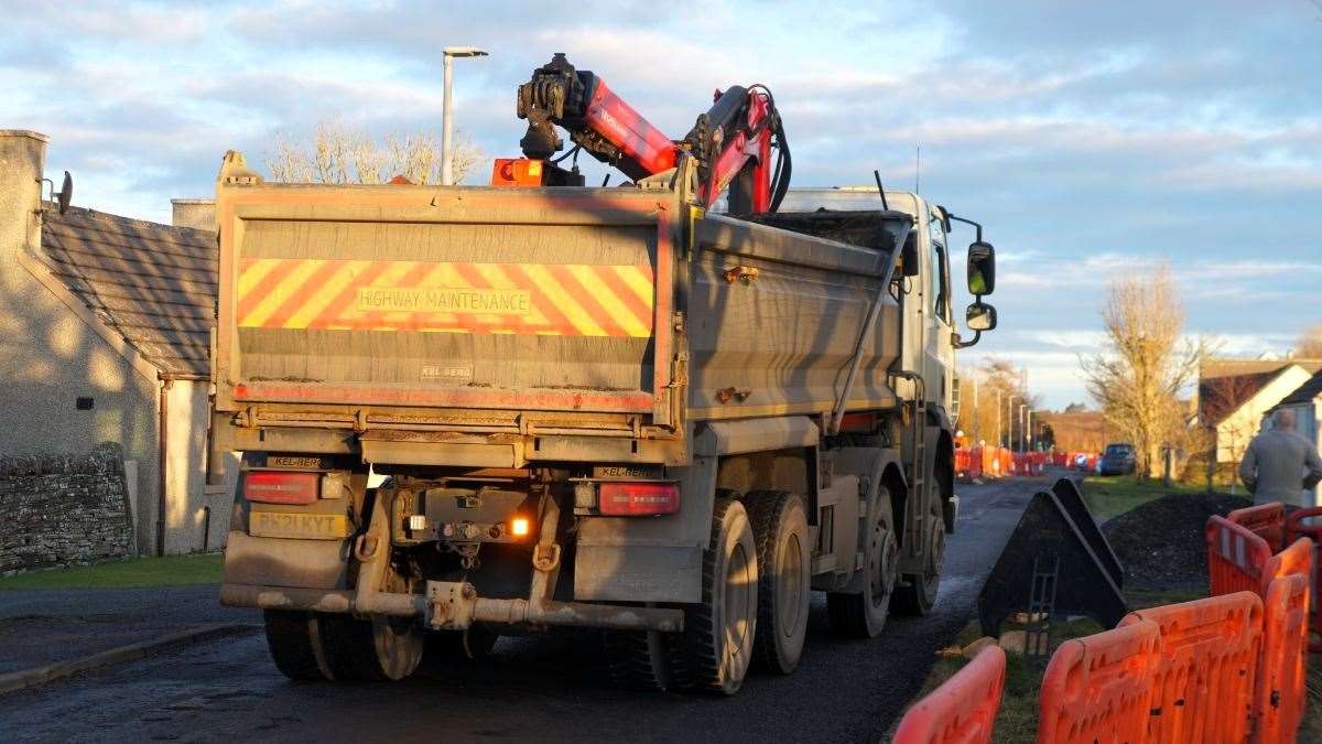 Highland Broadband work carried out on George Street in Halkirk back in January this year. Picture: DGS