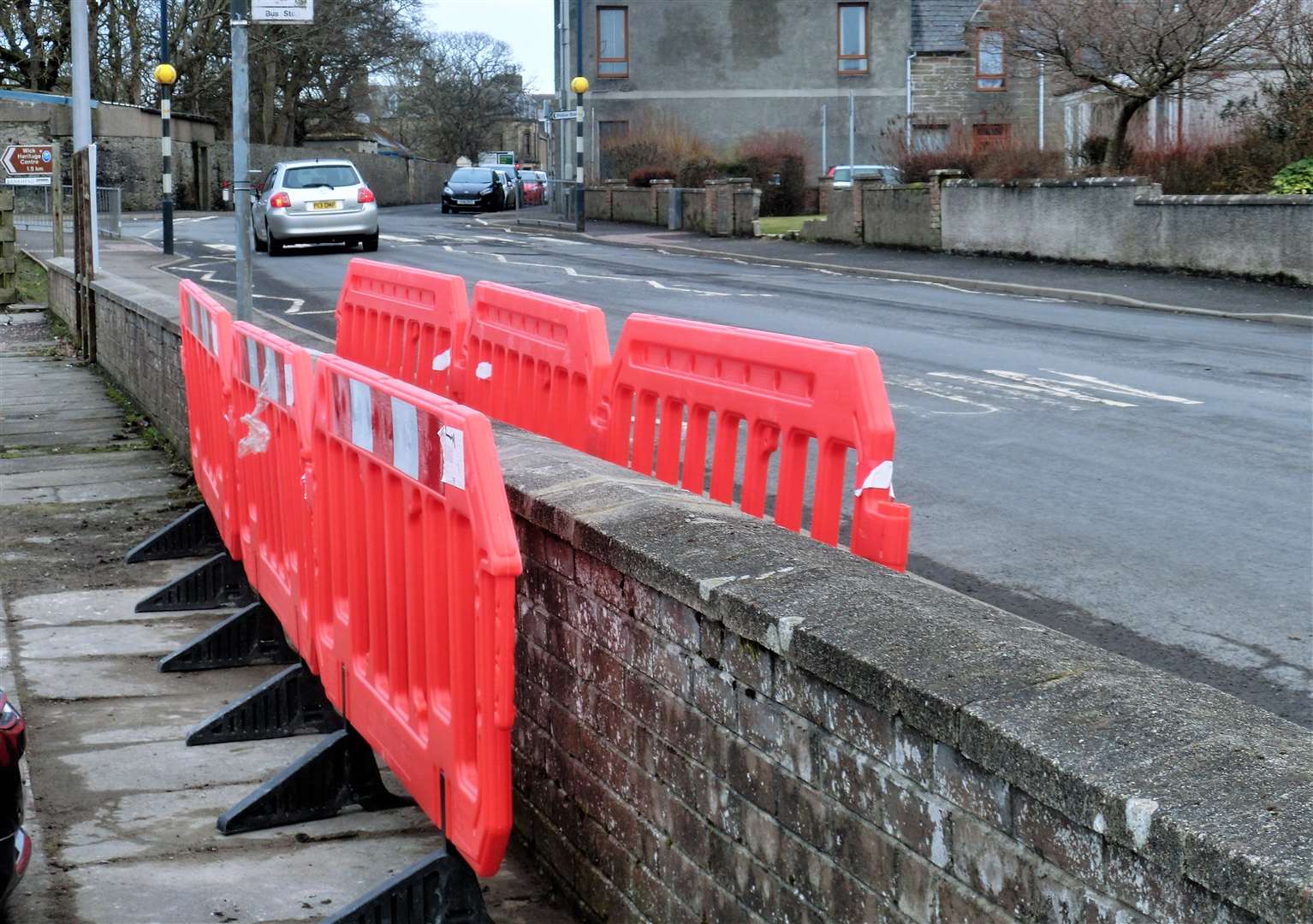 A recent picture showing repairs have been done to the wall since last month's incident.