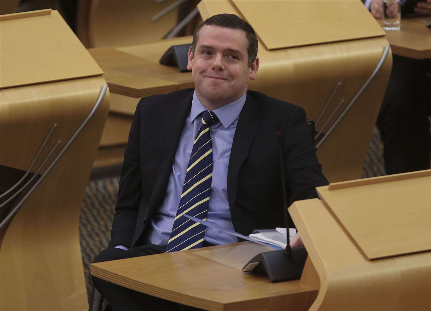 The Scottish Tory leader Douglas Ross called for fewer restrictions ahead of the First Minister’s Covid-19 update on Tuesday (Fraser Bremner/Daily Mail/PA)