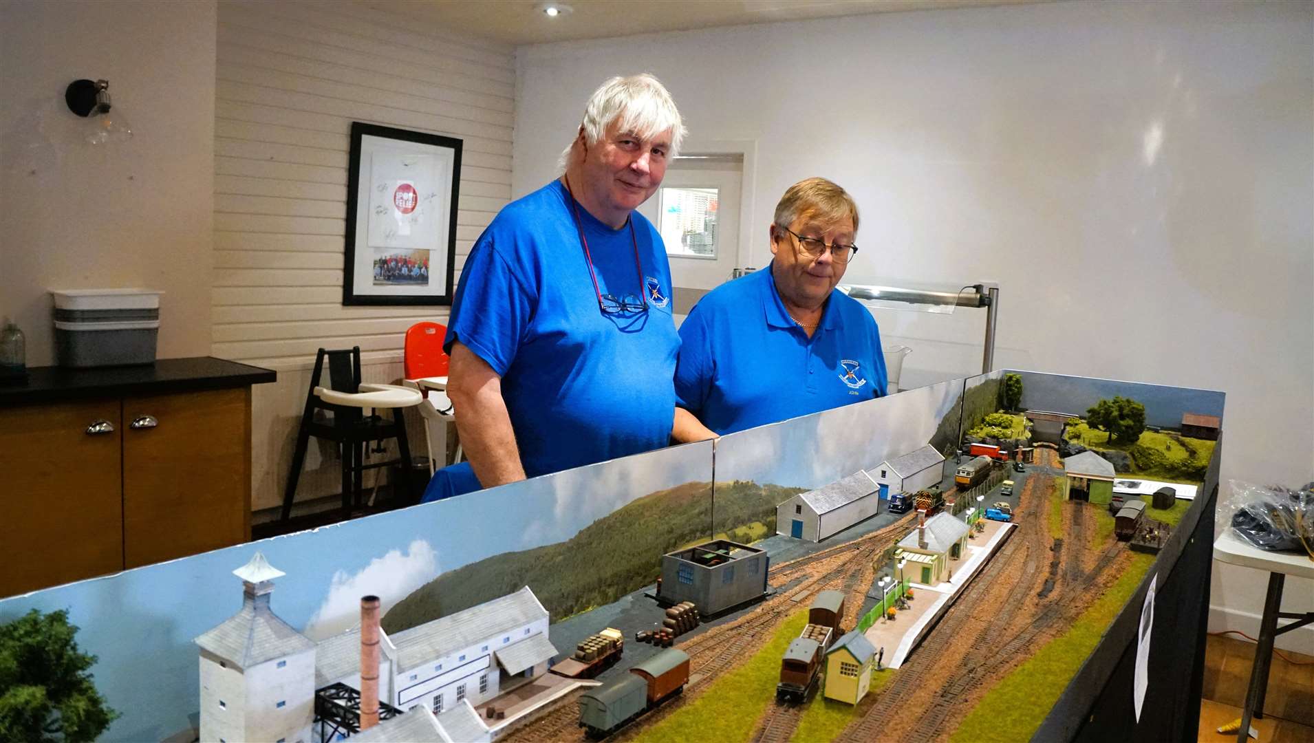 Members of the Inverness and District Model Rail Club with a fine display. Picture: DGS