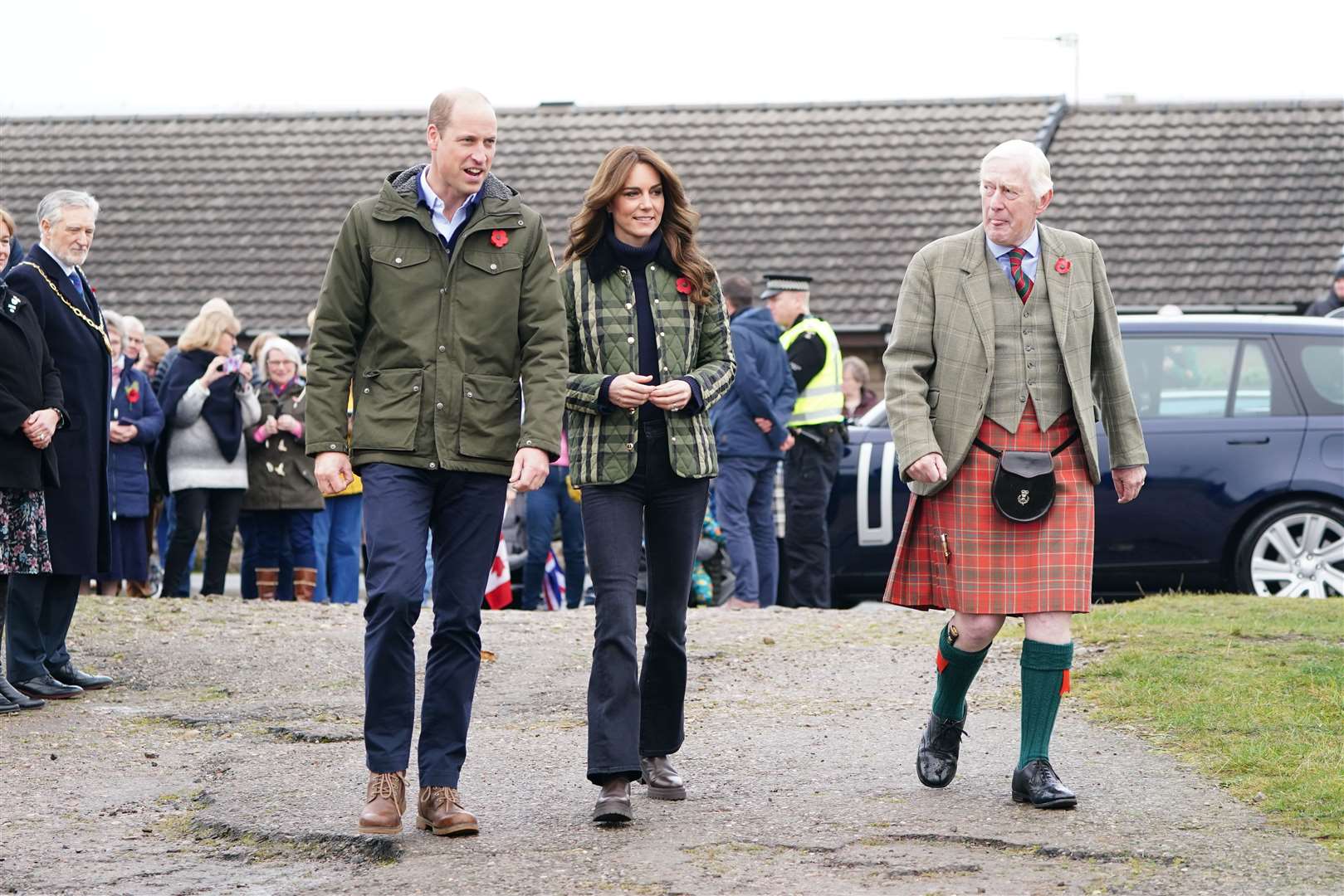 The prince and princess visiting the charity Outfit Moray last November (Jane Barlow/PA)