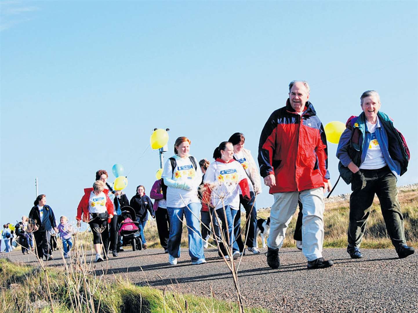 Almost 100 people took part in a Marie Curie charity walk in September 2009, covering the eight miles between Dunnet Head and the Castle of Mey. They raised £6500.