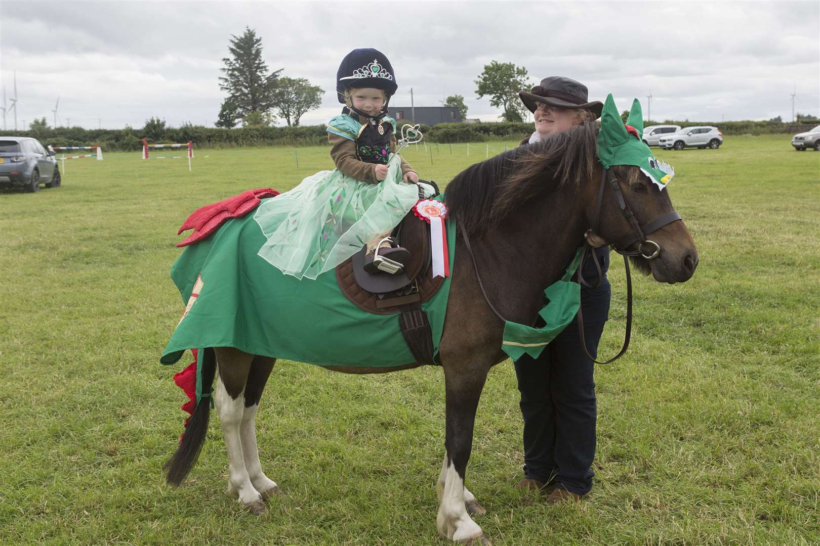 Four-year-old Abbie Burt and her pony Merlin won the ridden fancy dress competition, as a dragon and princess. Abbie, who is seen here with her mum, Sarah Sturrock, lives in Argyle Square, Wick. Picture: Robert MacDonald/Northern Studios