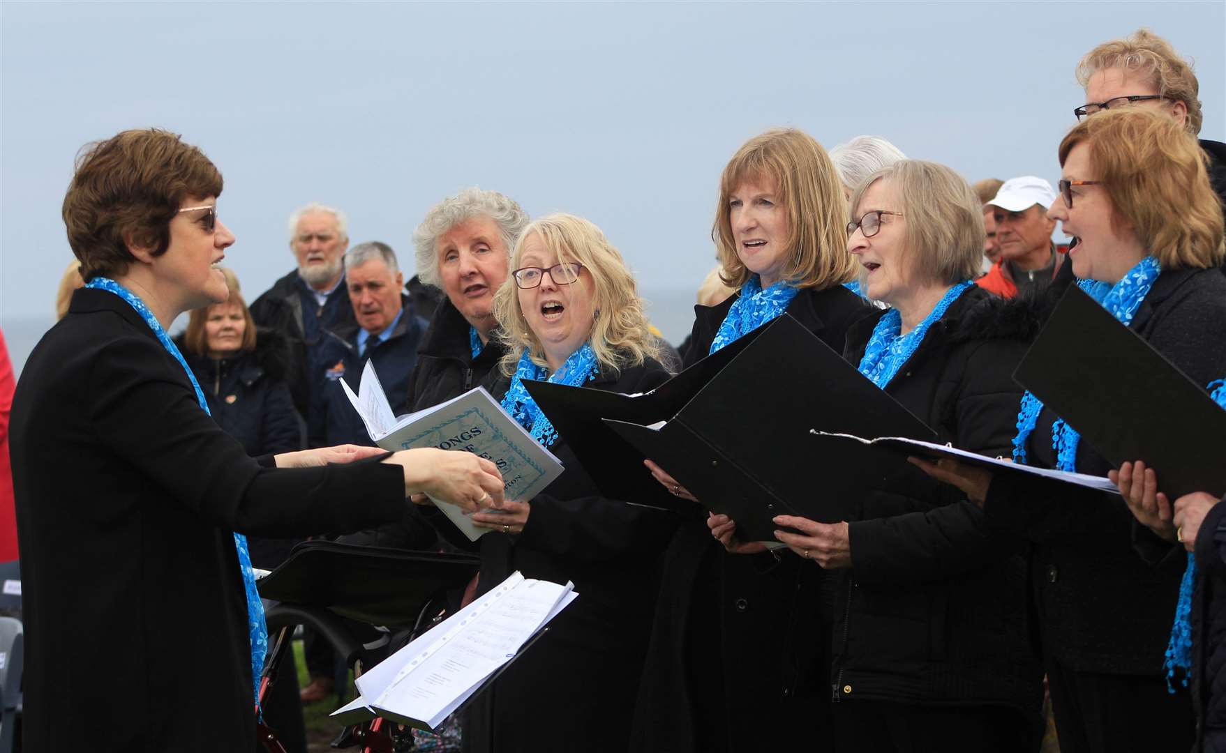Members of the Arion Choir sang the Skye Boat Song and the Mingulay Boat Song as part of the Seafarers Memorial unveiling ceremony last May. Picture: Alan Hendry