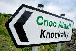 The new bilingual sign at Knockally.